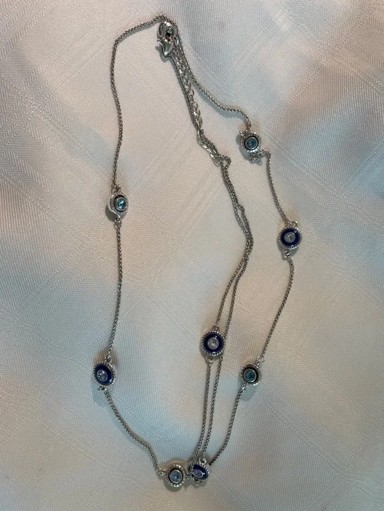 Brighton Halo 39” Necklace with blue accents - Picture 4 of 4